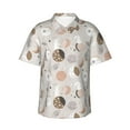 thumbnail image 2 of Xecao Rabbit In Space print Hawaiian shirt - a stylish short-sleeve button-down for men, perfect for casual beach and tropical outings., 2 of 9