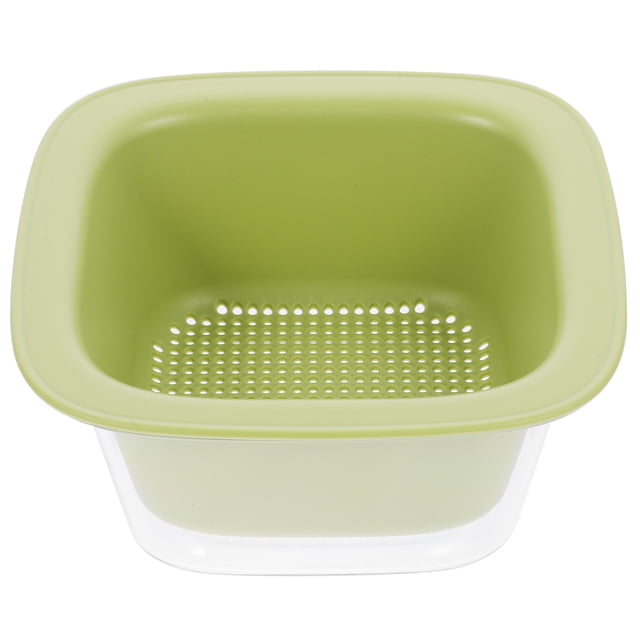Juego de cesta escurridora de cocina con contenedor, Kit de cesta para lavar frutas y verduras, cesta de lavado de doble capa, 1 Juego