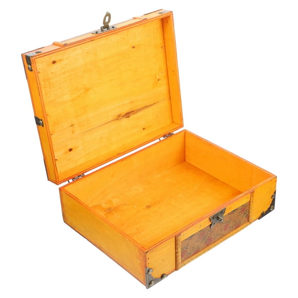 UPOUART 1Pack Retro Style Decorative Box with Lock for Desktop Jewelry Storage and Organization