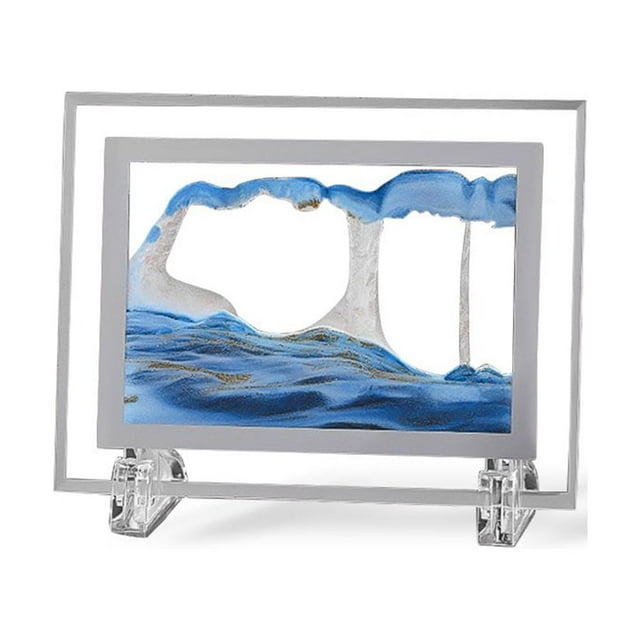 3D Moving Sand Picture Table Rotating Sandscape Art Painting Decoration Living Room Office Desktop Ornament Party Presents