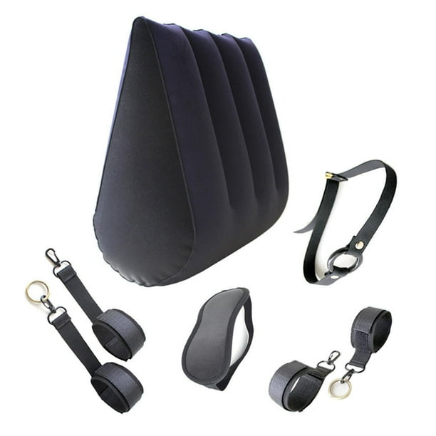 Juego De Almohadas Inflables Para Postura Sexual, Esposas, Puños De Tobillo Y Almohada Triangular, Juego De Bondage, Juguetes Sexuales Para Coquetear Para Mujer Y Pareja Monstrate XX000524-00