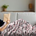 thumbnail image 3 of Modern Soft Flannel Fleece Throw Blanket, Ink Handwritten Popular Country Capitals with Fashion Words Artwork, Cozy Plush for Indoor and Outdoor Use, 70" x 90", Red Black and White, by Ambesonne, 3 of 5