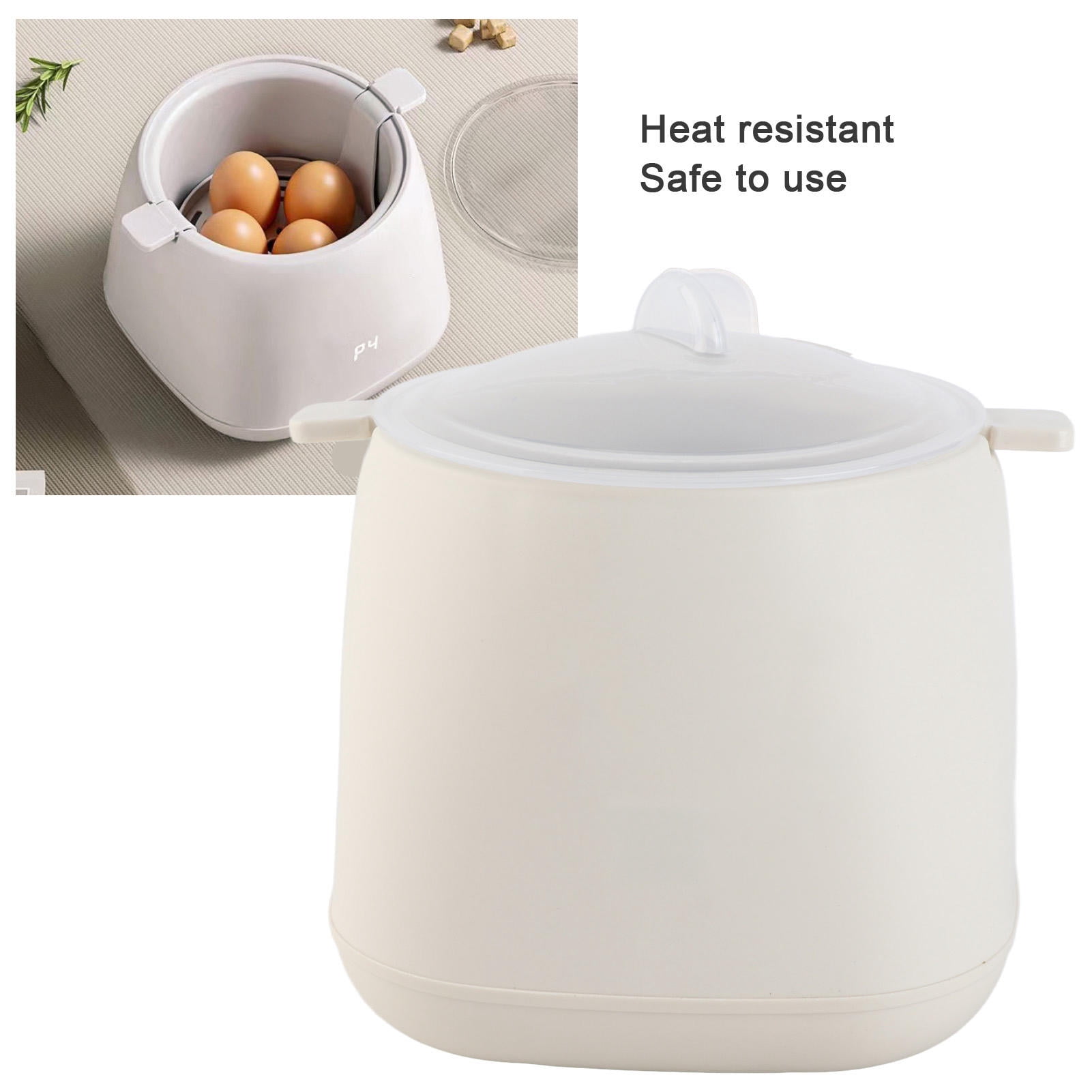 BOKYAN 4‑Egg Electric Poacher with 12‑Hour Timer, 6 Cooking Modes, Steamed Veg Bowl, Dishwasher‑Safe Parts