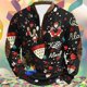 thumbnail image 3 of Camisa de Manga Larga de Poliéster Hombres Camuflaje Imprimir Media Cremallera Cuello Redondo Top Casual, 3 of 3