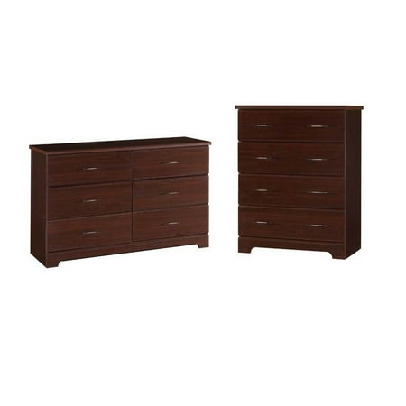 2 Piece Nursery Furniture Set With Dresser And Chest In Espresso