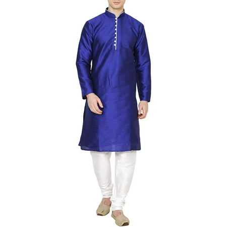 

Royal Kurta Men s Cotton Silk Kurta Churidar Blue