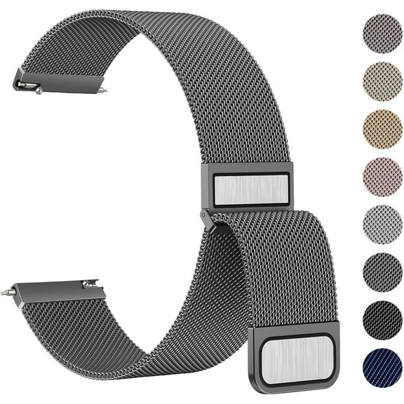 REQO 20mm 22mm Watch Bands Stainless Steel Metal Quick Release Replacement Wristband Straps for Men Women
