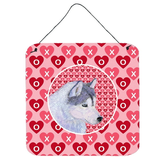 Siberian Husky Hearts Love Valentines Day Wall or Door Hanging Prints