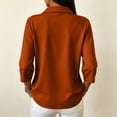 thumbnail image 4 of Polo Shirts for Women 3/4 Sleeve Tops Golf Tees 3-Button Collared Shirt Ginger XL, 4 of 4