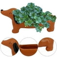 thumbnail image 6 of Yucurem Dachshund Flower Pot Dog Plant Pot Cute Dog Pot Planter For Indoor/outdoor Decor Home Flower Pots, 6 of 10