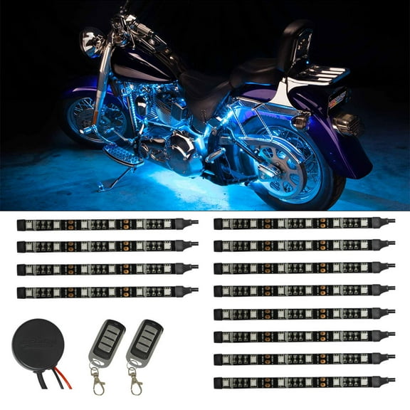 LEDGlow 12pc Advanced Ice Blue SMD LED Motorcycle Light Kit