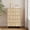 A 5 drawe-Natural, variant on YOCWO 5 Drawer Dresser with Wave Panel, Mid Century Tall Storage Dresser Chest of Drawer for Bedroom, Walnut