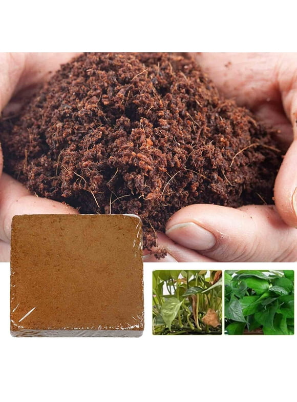 Harlier Compressed Coco Coir Bricks for Plants, 100% Organic Coco Coir Fiber Coconut Husk Bark Core with Low EC and PH Balance for Flowers Planting Gardening Potting Soil Substrate Herbs