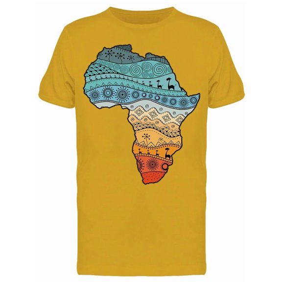 Colorful Map Of Africa Tee Men's -Image by Shutterstock