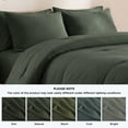 thumbnail image 3 of U by Bedsure 3 Pieces King Comforter Bedding Set, Dark Green Bed Comforter Set for All Seasons, 1 Lightweight Prewashed Comforter and 2 Pillowcases, 3 of 8