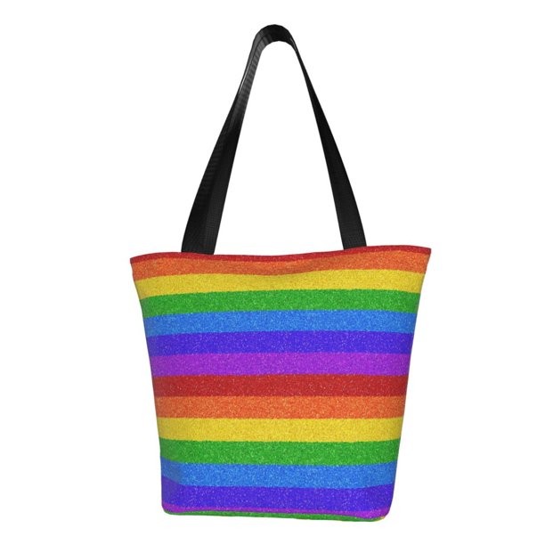 Easygdp Colorful Glitter Rainbow Bolso de Hombro para Mujer, Bolso Bandolera y Cartera de Mano Elegante para Uso Diario