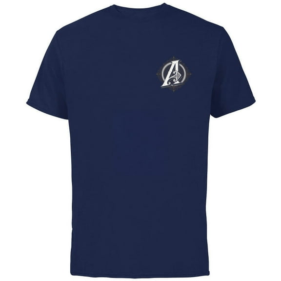 Marvel Avengers A-Logo Icon Bronze Super Fancy Steampunk - Short Sleeve Cotton T-Shirt for Adults - Customized-Navy