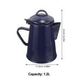 thumbnail image 2 of TEHAUX Camping Tea Kettle Enamel Camping Kettle Dark Blue for Pouring 1Pcs, 2 of 8