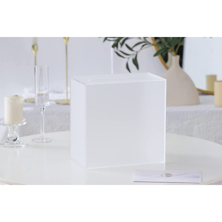 White Wedding Card Box, Wedding Money Holder