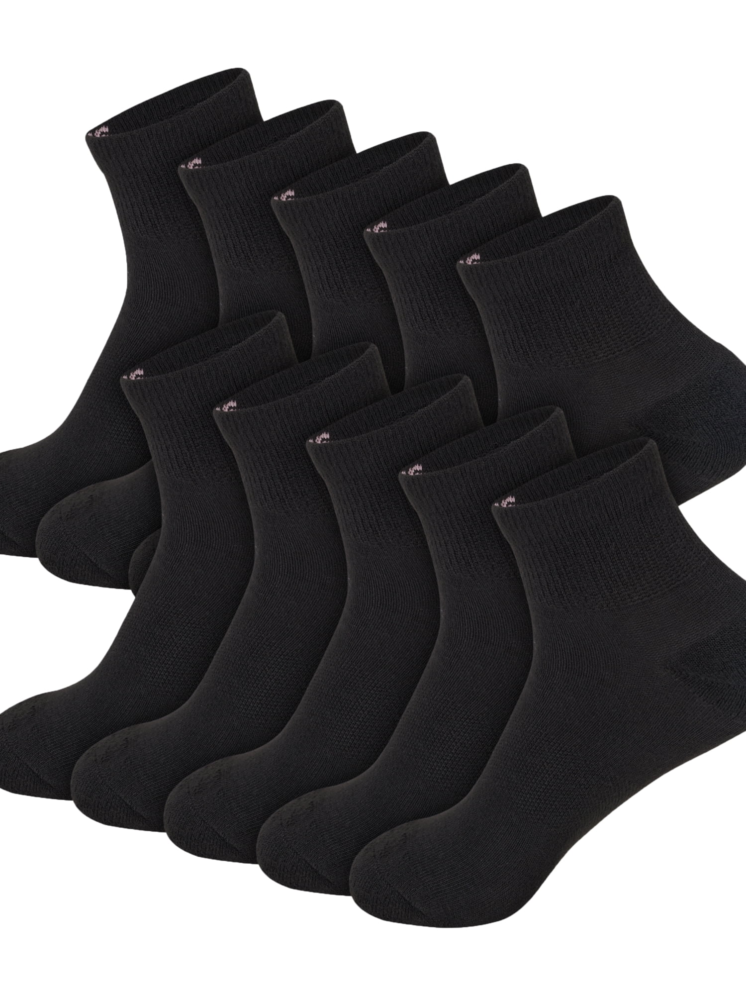 Hanes Women's Cushioned Ankle Socks, Moves, 10-Pack, Size 8-12