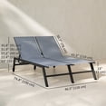 thumbnail image 3 of Outsunny Chaise Longue Réglable à 5 Positions, Gris, 3 of 10