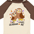 thumbnail image 4 of Inktastic My Grandma Loves Me- cute owl family Boys or Girls Long Sleeve Baby Bodysuit, 4 of 5