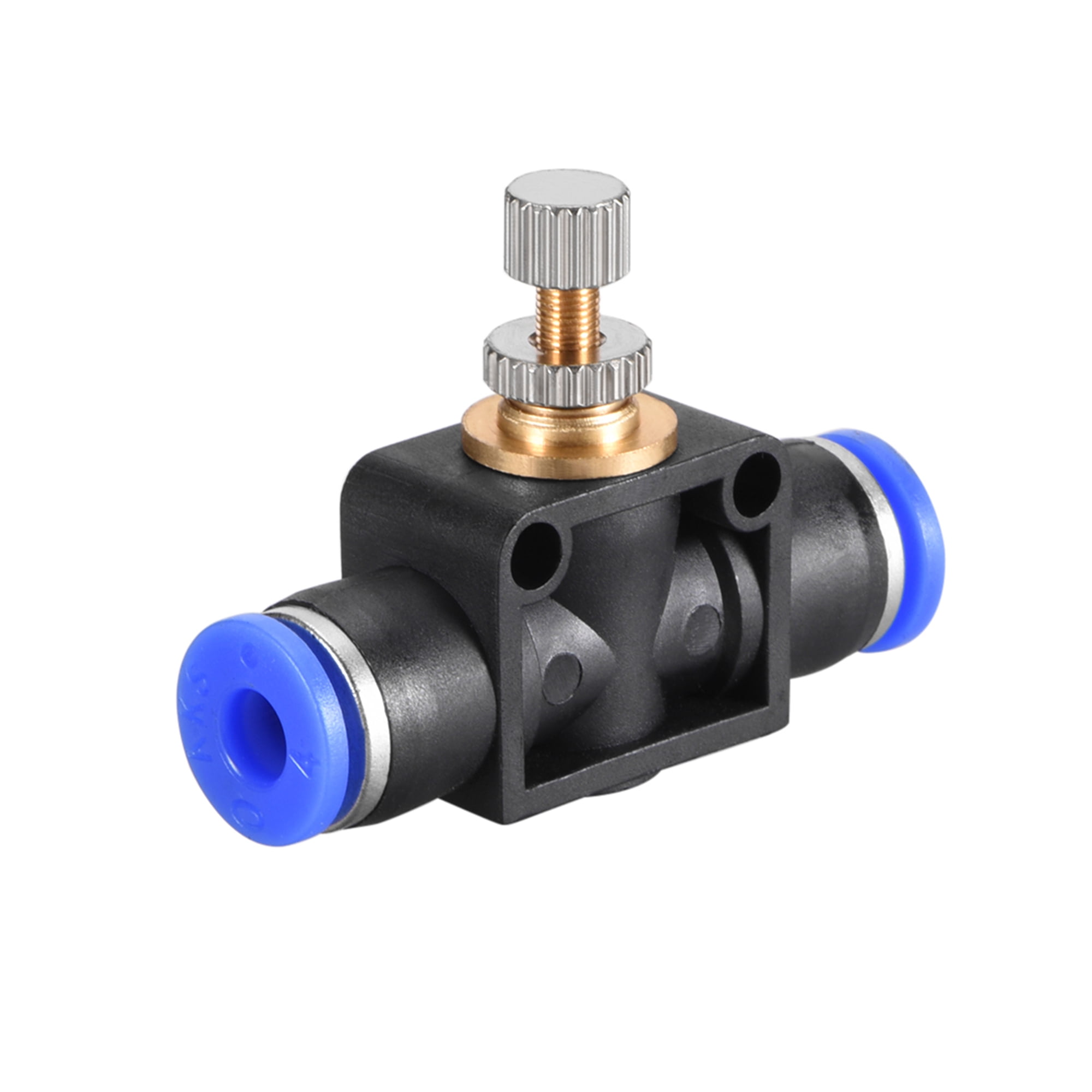 8mm Tube Outer Diameter uxcell Air Flow Control Valve in-line Speed Controller Union Straight 