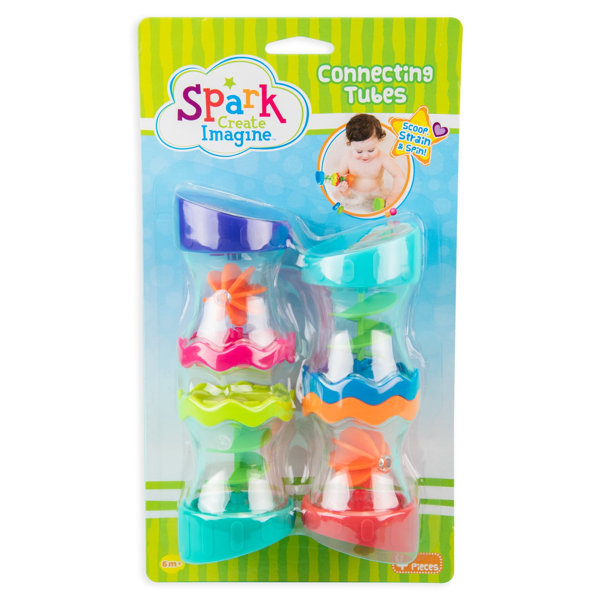 Spark Create Imagine Connecting Tubes, 4 Count