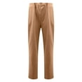 thumbnail image 4 of Aloohaidyvio Women's Casual Solid Color Pockets Elastic Waist Comfortable Straight Pants, 4 of 5