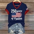 thumbnail image 6 of MEICHEN Usa 250th Anniversary Graphic Tee for Women Print V Neck T Shirt Casual Soft Short Sleeve Patriotic Top, 6 of 6