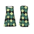 thumbnail image 7 of Lsque Green Squares Pattern Summer Dresses for Women – Sleeveless T-Shirt Swing Sundress, Perfect for the Beach and Casual Days, 7 of 7