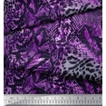 thumbnail image 3 of Soimoi Purple Cotton Duck Fabric Fish & Leopard Animal Skin Print Fabric by Yard 56 Inch Wide, 3 of 3