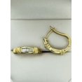 thumbnail image 2 of Bluebell Jewels 1 Ct Baguette Cut CZ Huggie Hoop Earrings 14K Yellow Gold Plated, 2 of 3