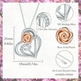 thumbnail image 6 of CUOKA MIRACLE Rose Pendant Necklace Heart Necklace 925 Sterling Silver Necklace for Women 18K White Gold Plated Jewelry Birthday Mother's Day Gifts for Mom Wife Girlfriend Daughter Friend, 6 of 7