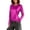 A-Hot Pink48, variant on SONXAHE Womens Shiny Satin Slim Fit Long Sleeve Tee Smooth Glossy Evening Wear Crew Neck Blouse