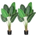 thumbnail image 2 of 48 inch Artificial Tree Bird of Paradise Artificial Plant, 4 Feet Fake Palm Tree Faux Tree Artificial Banana Leaf Plant in Pot for Home Office Yard Decoration, 2 Pack, 2 of 7