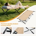 thumbnail image 3 of Heavy Duty Camping Cot, Khaik Foldable Sleeping Cot for Adults, Portable Military Camp Cot with Carry Bag, Sturdy Outdoor Folding Lounge Chair Bed for Camp, Travel, Patio, Office Nap, 3 of 8