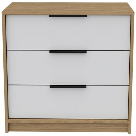 Newboti Furniture Kaia 3 Drawers Dresser, Superior Top -White / Pine 31783