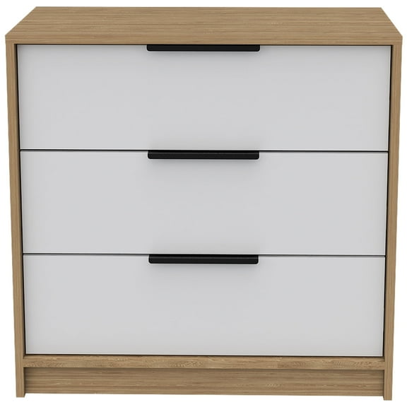 Newboti Furniture Kaia 3 Drawers Dresser, Superior Top -White / Pine 31783