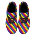 thumbnail image 2 of Rainbow Pride Shoes Men Women Fashion LGBT Sneakers Adult Lightweight Breathable Running Shoes Black Size 8.5, 2 of 7