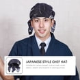 thumbnail image 2 of Toque de Chef Unisexe Ajustable Chapeau de Cuisine Style Japonais Toque de Chef de Cuisine, 2 of 8