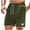 Army Green, variant on Plebaso Men's Corduroy Shorts Drawstring Casual Shorts for Men Elastic Waist Summer Lounge Beach Shorts
