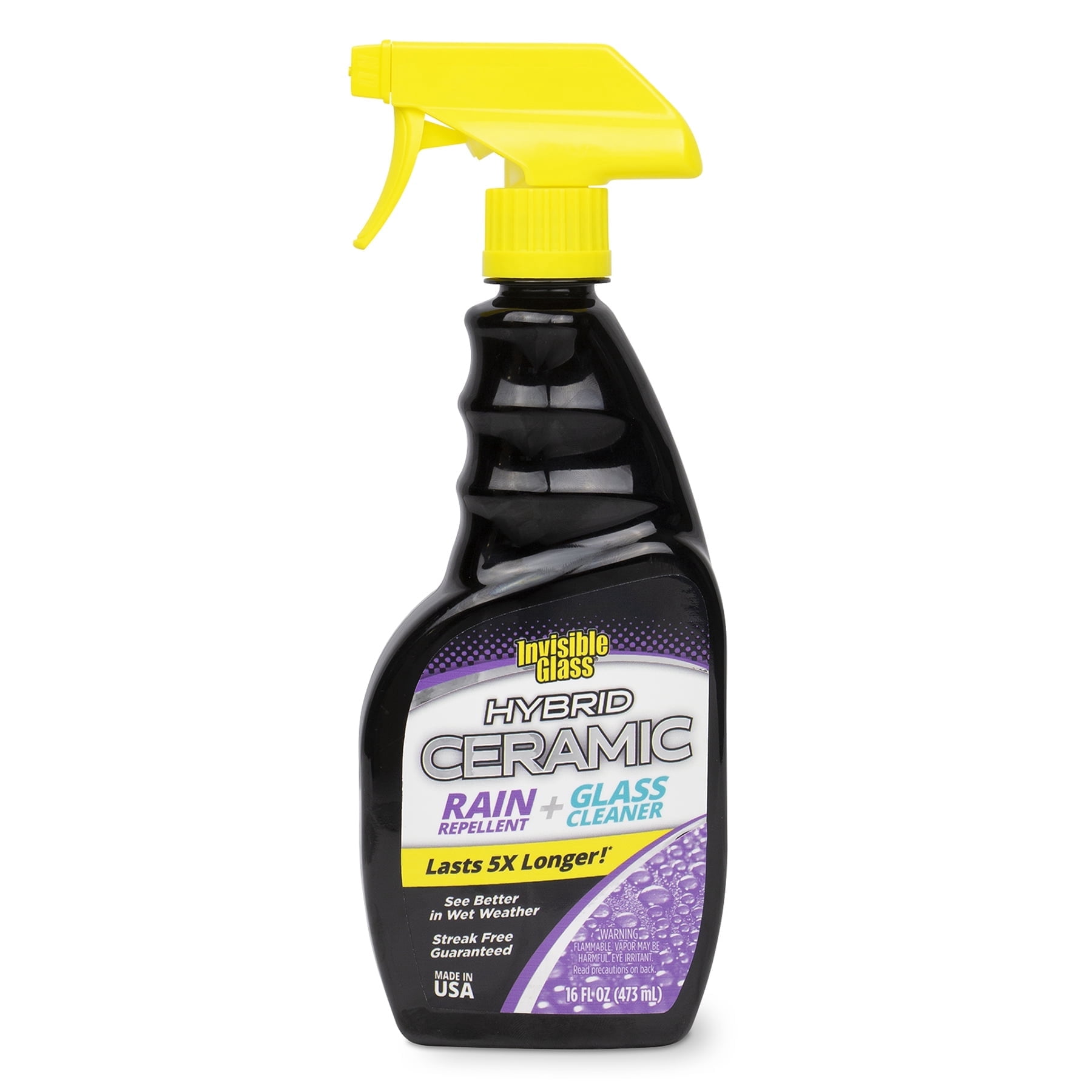 (2 pack) Invisible Glass 92183 Hybrid Ceramic Rain Repellent and Glass Cleaner Cleans and Protects Car Windows and Windshields with Long-Lasting Water-Repellent Si02 Technology, 16 Fl Oz, Pack of 1