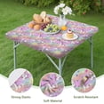 thumbnail image 4 of Colorful Cartoon Unicorn Pattern Square Fitted Tablecloth with Elastic Edge,Square Table Cover,Washable Elastic Table Cover for Home Kitchen Party Decor 34"x34", 4 of 6