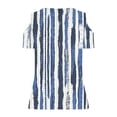 thumbnail image 4 of YUGYXL Eyelet Tops for Women Cold Shoulder Floral Blouse Scoop Neck Shirts Dressy Casual Blouses Summer Vacation Outfits Tops A Navy Top S, 4 of 5