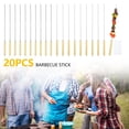 thumbnail image 4 of 60X Brochettes de BBQ Grillades Acier Inoxydable Plat Métal Aiguille de Gril de Camping Brochettes Réutilisables Bâtons Brochettes pour Camping Brochettes de Barbecue en Métal, 4 of 10