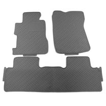 Ikon Motorsports Floor Mats Compatible With 2006-2011 Honda Civic Sedan 4-Door, Gray Latex All Weather Car Auto Front Rear Carpets Liner 3PC Set Protector