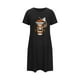 thumbnail image 4 of Camisón corto de talla grande para mujer, camisón de manga corta con estampado de pecho a la moda, camisón para mujer, 4 of 5