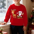 thumbnail image 5 of YunPes Merry Christmas Reindeer and Snowman Print Kids Casual Sweatshirt Crew Neck Top 18 Month Boy Sweater, 5 of 6