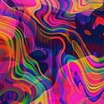 thumbnail image 6 of PIKWEEK Abstract Colorful Chaotic Waves Rainbow with Purple Orange Gold Blue Colors Decor Table Cover White, 6 of 8